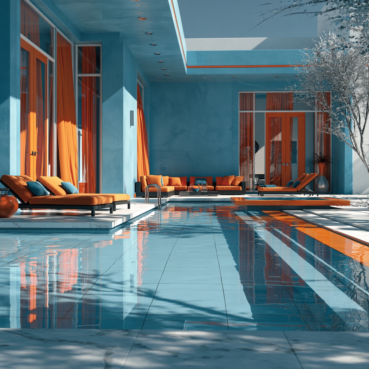 Contemporary pool patio in Frisco